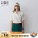 Teenie Weenie小熊女裝夏季簡約學(xué)院風(fēng)短袖休閑時尚POLO衫T恤上衣 乳白色 M (165)