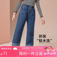 ASK JUNIOR女童褲子2025秋季直筒長褲兒童時尚牛仔褲 藍色 150