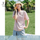 玖姿·安娜蔻【蜜意生活】活力減齡草莓提花短袖針織衫2025夏季新款 粉紅 M