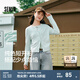 森馬（Semir）針織開衫女氣質短款大氣紅色毛衣2025年春新款圓領舒適純色針織衫 綠色調00344 M /160/84A