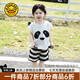 G.DUCKKIDS小黃鴨童裝兒童套裝夏季男女童衣服夏裝無(wú)袖短褲夏天服裝帥氣時(shí)髦 黑色 80 尺碼建議9-12個(gè)月cm