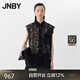 JNBY【商場同款】25夏新品襯衫無袖襯衫領(lǐng)寬松5P5210730 001/本黑 L