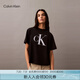 Calvin KleinJeans25春夏新款女士休閑簡約字母純棉圓領(lǐng)針織短袖T恤47A227G