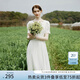 范思藍(lán)恩月光裙 白色連衣裙女夏初戀領(lǐng)證小白裙24FS12002 白色 M