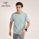 ARC'TERYX始祖鳥 CORMAC LOGO SS 輕量 男子 速干短袖T恤 Stone Green Heather/原石綠 L