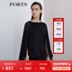 PORTS寶姿 商場同款新品女裝純色垂墜襯衫LL8B136KWT003 黑色 M (6)