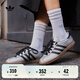 adidas「T頭鞋」STADT經(jīng)典時尚薄底運動板鞋男女阿迪達(dá)斯三葉草   金屬銀/黑色/樹脂黃(女生買小半碼)   38