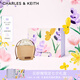 CHARLES&KEITH25夏新品鏤空編織抽繩手提斜挎水桶包七夕禮物CK11-10782618 Beige米色 R