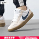耐克（NIKE）男鞋子男 25夏季新款透氣耐磨運動鞋帆布小白鞋減震滑板鞋休閑鞋 【主推】深海藍-橡皮淺褐/曬圖退10/建議拍大半碼 42 （內長265mm）