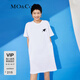 MO&Co.夏愛心露背連衣裙T恤白色連衣裙棉質(zhì)小黑裙 漂白色 S 160