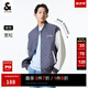 杰克·瓊斯（JACK&JONES）春秋男裝潮流寬松棒球服仿麂皮老花長(zhǎng)袖上衣滿印夾克衣服外套男士 暗灰色-E39 M 175