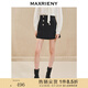 MAXRIENY【商場(chǎng)同款】精致復(fù)古風(fēng)短褲復(fù)古花邊雙排扣裙褲 黑色 M 02/36