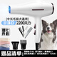 寵物電吹風(fēng)機狗狗專(zhuān)用大功率藍光貓犬通用除螨寵物店大風(fēng)力吹水機 珍珠白-2200風(fēng)力[中長(cháng)毛通用型]