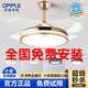歐普（OPPLE）42寸變頻靜音風(fēng)扇燈led隱形吊扇燈一體客廳燈家用餐廳房間吊扇燈 單邊金42寸-小愛(ài)語(yǔ)音變頻-遙控