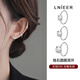 Lnieer999足銀超閃耳圈耳釘女耳骨釘簡(jiǎn)約高級(jí)感素圈養(yǎng)耳洞耳環(huán)氣質(zhì)耳飾 3mm超閃耳圈【999足銀】