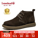 楓葉（leaveland）男靴夏季新品英倫風(fēng)舒適短靴男復(fù)古時(shí)尚軟底低幫馬丁靴子男 咖色(皮鞋碼) 39