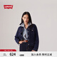 Levi's李維斯女士美式懷舊復(fù)古巴恩風(fēng)時尚深藍(lán)顯瘦牛仔夾克外套 深牛仔色 S