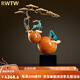 RWTW開(kāi)業(yè)擺件葫蘆擺件全銅柿柿如意柿子工藝品客廳喬遷之喜搬家禮物 《福來(lái)來(lái)》橙色高【精美禮】 64cm