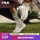 斐樂（FILA）官方女鞋CARROT摩登板鞋2025春新厚底蘿卜鞋面包休閑鞋 白棉花糖/古巴砂棕-MC 37.5
