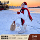 莎莎蘇[韓安娜款]冬保暖加絨羊皮毛一體雪地靴女厚底靴滑雪靴棉鞋 米白色 37