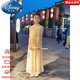 迪士尼（Disney）女童新中式套裝夏季2025新款兒童漢服童裝衣服女孩國(guó)風(fēng)唐裝兩件套 黃色無(wú)袖款 150 建議11~12歲【140-150cm】