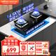 百得（BEST）華帝出品 燃氣灶 煤氣灶 4.8KW家用液化氣天然氣灶具 臺式嵌入式雙灶臺 定時灶國家補貼20% QE60液化氣4.5KW