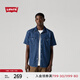 Levi's李維斯25年春夏新款男士復(fù)古美式時(shí)尚簡(jiǎn)約休閑短袖牛仔襯衫 藍(lán)色 XL