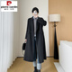 皮爾卡丹（pierre cardin）深灰色雙面羊絨大衣女高感級2025秋冬新款加厚雙面呢羊毛呢子外套 深灰色 長毛面料 加厚 XS