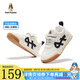 暇步士（Hush Puppies）男女童寶寶童鞋新款網(wǎng)面透氣德訓(xùn)涼鞋軟底輕便防滑運動跑步休閑鞋 HP3301藍色皮面四季款 25
