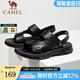 駱駝（CAMEL）涼鞋男2025夏季軟彈舒適牛皮透氣涼拖兩穿休閑爸爸鞋 G15M211046 黑色 42