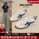 CAMILA KSENIA官網(wǎng)小c&k板鞋女2025新款夏季休閑百搭網(wǎng)面透氣阿甘鞋平底德訓(xùn)鞋 藍(lán)色 36