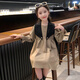 葉余女童連衣裙長(cháng)袖寬松中大童裝2025秋裝新款韓版洋氣公主裙兒童裙子 卡其色 馬甲連衣裙套288 110 建議身高100