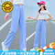 G.DUCKKIDS童裝女童牛仔褲夏季薄款兒童運(yùn)動(dòng)褲小女孩褲子中大童學(xué)生防蚊褲 藍(lán)色835- 160 適合身高150-160cm年齡12-13