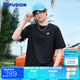 斐樂（FILA）FUSION潮牌情侶多彩短袖T恤2025新款男女短T時尚大logo短袖 正黑色-BK 2XL 185/104A 【寬松版型】