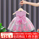 鸞雀翔一周歲女寶寶周歲生日禮服抓周服幼兒裙子兒童晚禮服女童公主紗裙 粉色 80 建議身高73-84體重15-22斤