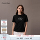 Calvin KleinJeans25夏季女士休閑通勤ck字母印花純棉針織短袖T恤47B864G