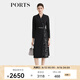 PORTS寶姿女裝2024早秋新款簡(jiǎn)約時(shí)尚印花經(jīng)典撞色拼接收 黑色 L (8)