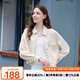 百圖betu女裝2025秋季新款短外套潮流純棉百搭牛仔外套上衣女2507T32 杏色 L