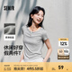 森馬（Semir）短袖T恤女短款套頭衫氣質(zhì)休閑2025新款夏假兩件緊身衣服簡約 中花灰00510 L