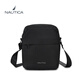 諾帝卡諾帝卡商務(wù)休閑豎版斜挎包可調節肩帶耐磨耐用商務(wù)出行斜挎包 黑色