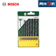 博世（BOSCH）金屬麻花鉆頭套裝（10件套）HSSR（1-10mm各一支）