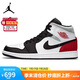 Jordan休閑鞋男子AJ1喬丹JORDAN 1中幫運動鞋852542-100黑紅42.5