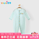 優(yōu)奇嬰兒夏天衣服夏季薄款寶寶夏裝連體衣網(wǎng)紗布純棉超薄空調(diào)服爬爬服