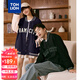 唐獅（TonLion）2024情侶棒球服外套寬松休閑男女同款 黑色（男女同碼） XL