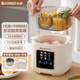 志高小型家用煮蛋器防干燒電蒸鍋多功能蒸蛋羹包子煮蛋熱牛奶宿舍五谷雜糧早餐機 雙層 【智能彩屏】蒸籠+蒸蛋架+不銹鋼蒸碗