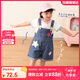 LUSON小o爸女?huà)胪畬殞毐硯а?025夏季新款嬰兒洋氣時(shí)髦造型牛仔褲
