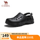 駱駝（CAMEL）軟彈兩穿厚底山系戶(hù)外涼鞋透氣男士洞洞鞋 G15M776029 黑色 42