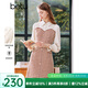 百圖betu百圖女裝冬季新款連衣裙小香風(fēng)假兩件連衣裙女2212T26 紅色 M