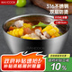 美廚（maxcook）316不銹鋼碗 湯碗雙層隔熱 餐具面碗15cm MCWA9600