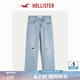 HOLLISTER25春夏新款baggy風(fēng)星星圖案破洞牛仔褲女裝KI355-5367 破洞款水洗 26 160/66A 2標(biāo)準(zhǔn)版